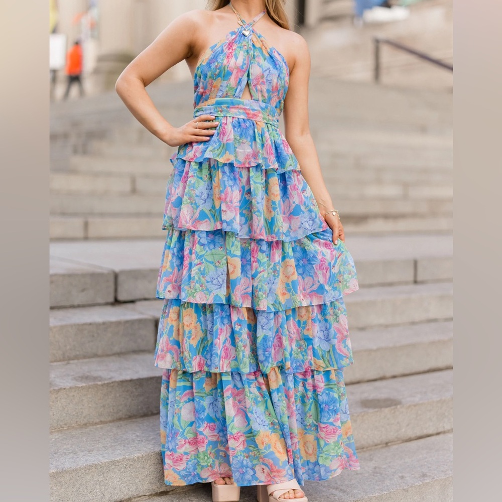 Ave & Liv Ruffle Gala Dress
